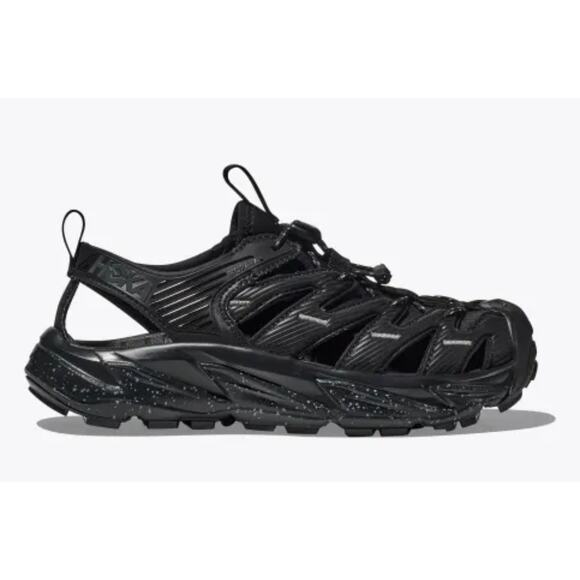 Hoka Hopara Trail Sandal Unisex Shoe Triple Black New N BOX Men Sz 10 LAST PAIR - Picture 6 of 7